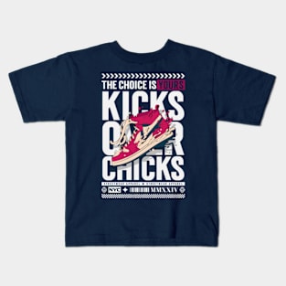 Kicks Over Chicks Kids T-Shirt